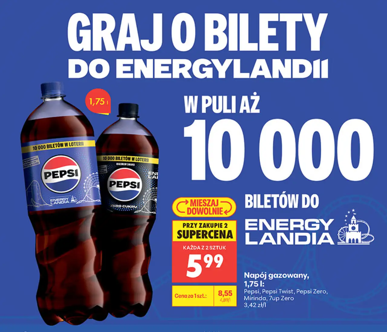Pepsi, Pepsi Twist, Pepsi Zero, Mirinda, 7up Zero Napój gazowany