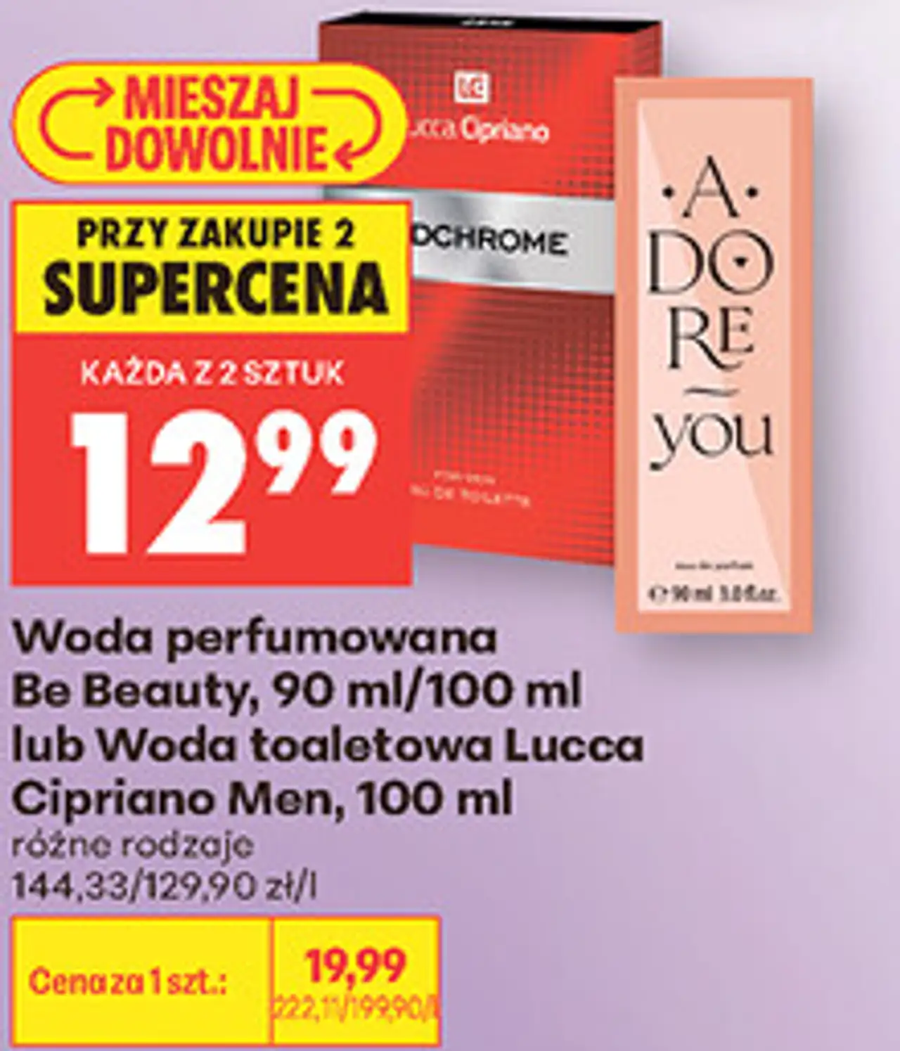 Woda perfumowana Be Beauty lub Woda toaletowa Lucca Cipriano Men