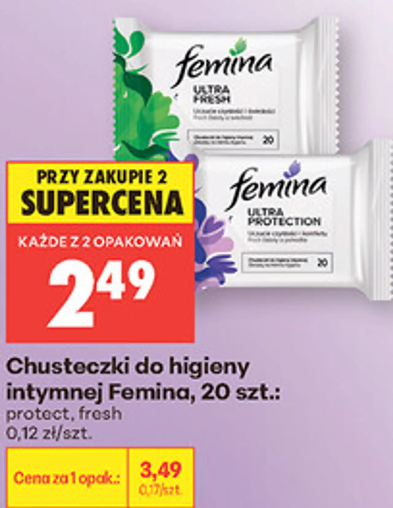 Chusteczki do higieny intymnej Femina