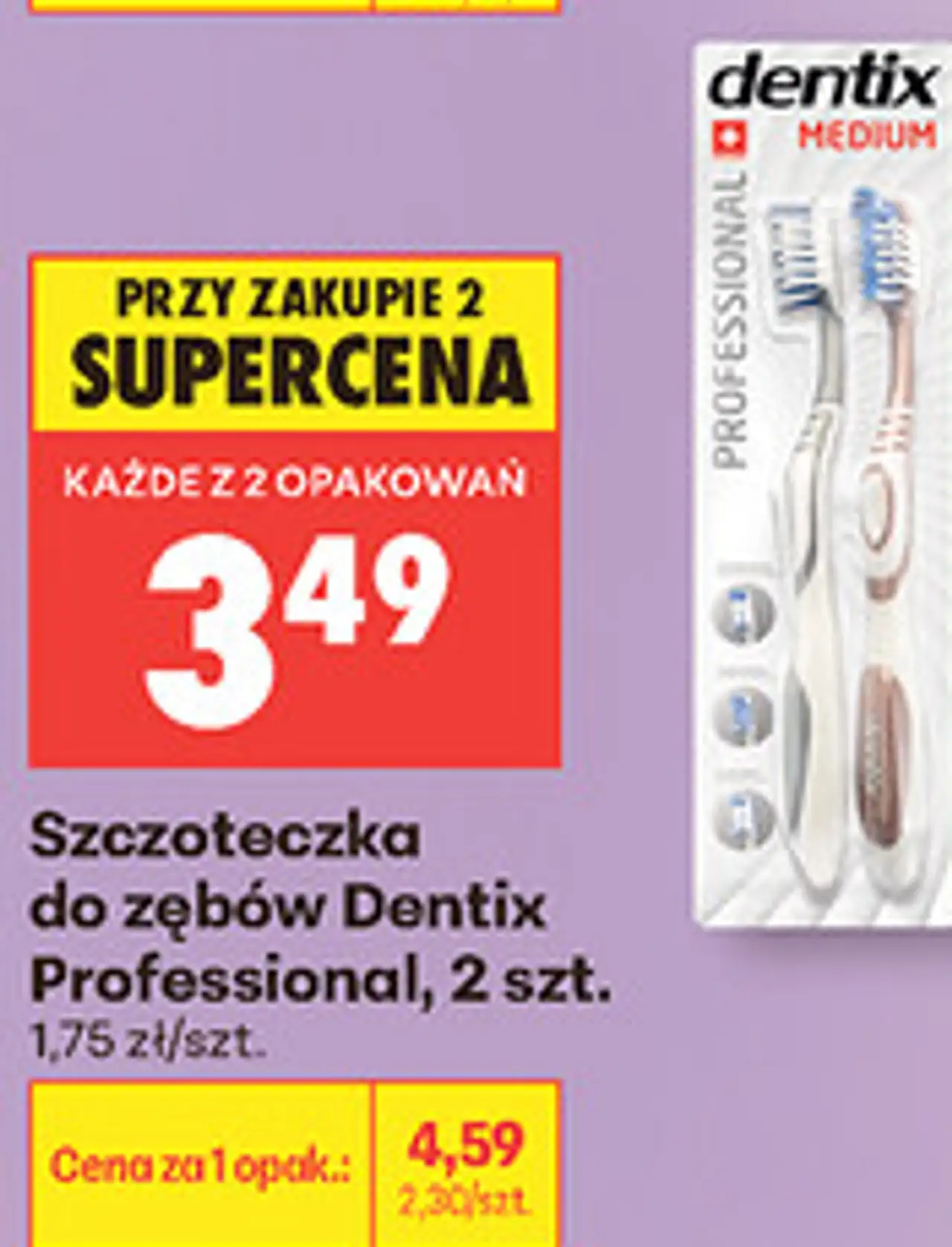Szczoteczka do zębów Dentix Professional, 2 szt.