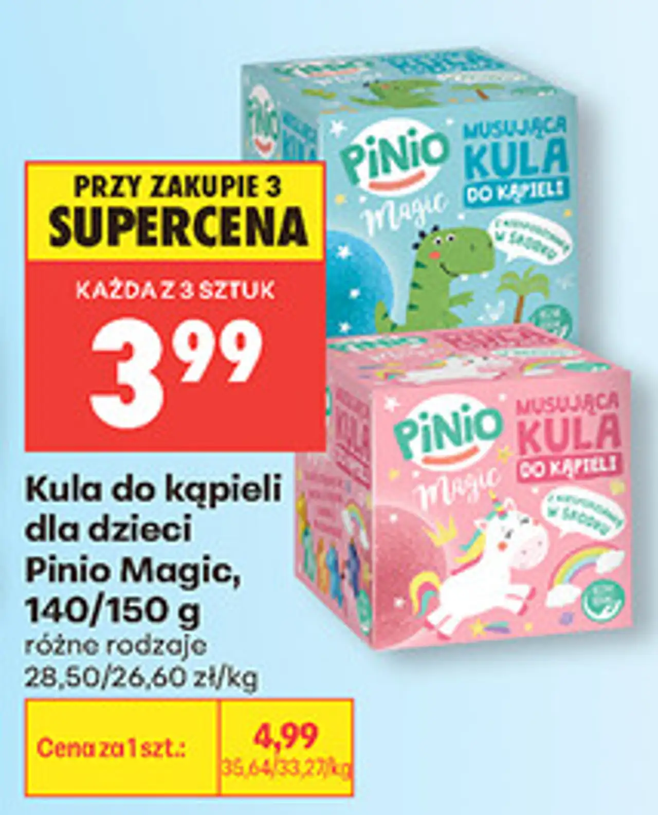 Kula do kąpieli dla dzieci Pinio Magic, 140/150 g