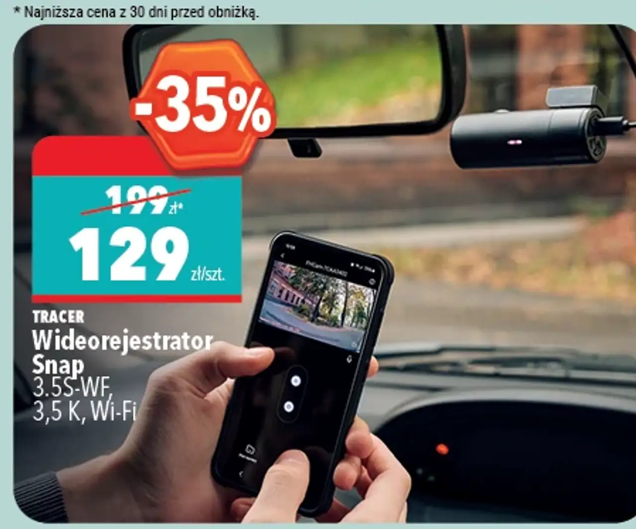 Tracer Wideorejestrator Snap 3.5S-WF, 3,5 K, Wi-Fi