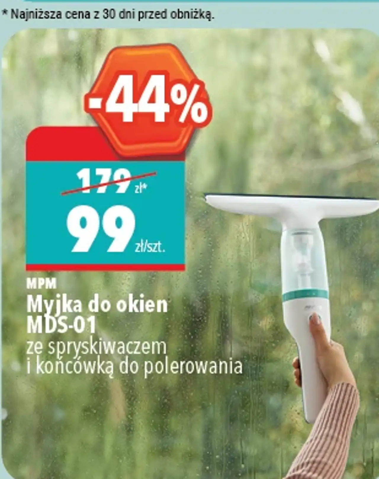 MPM Myjka do okien MDS-01 ze spryskiwaczem i końcówką do polerowania