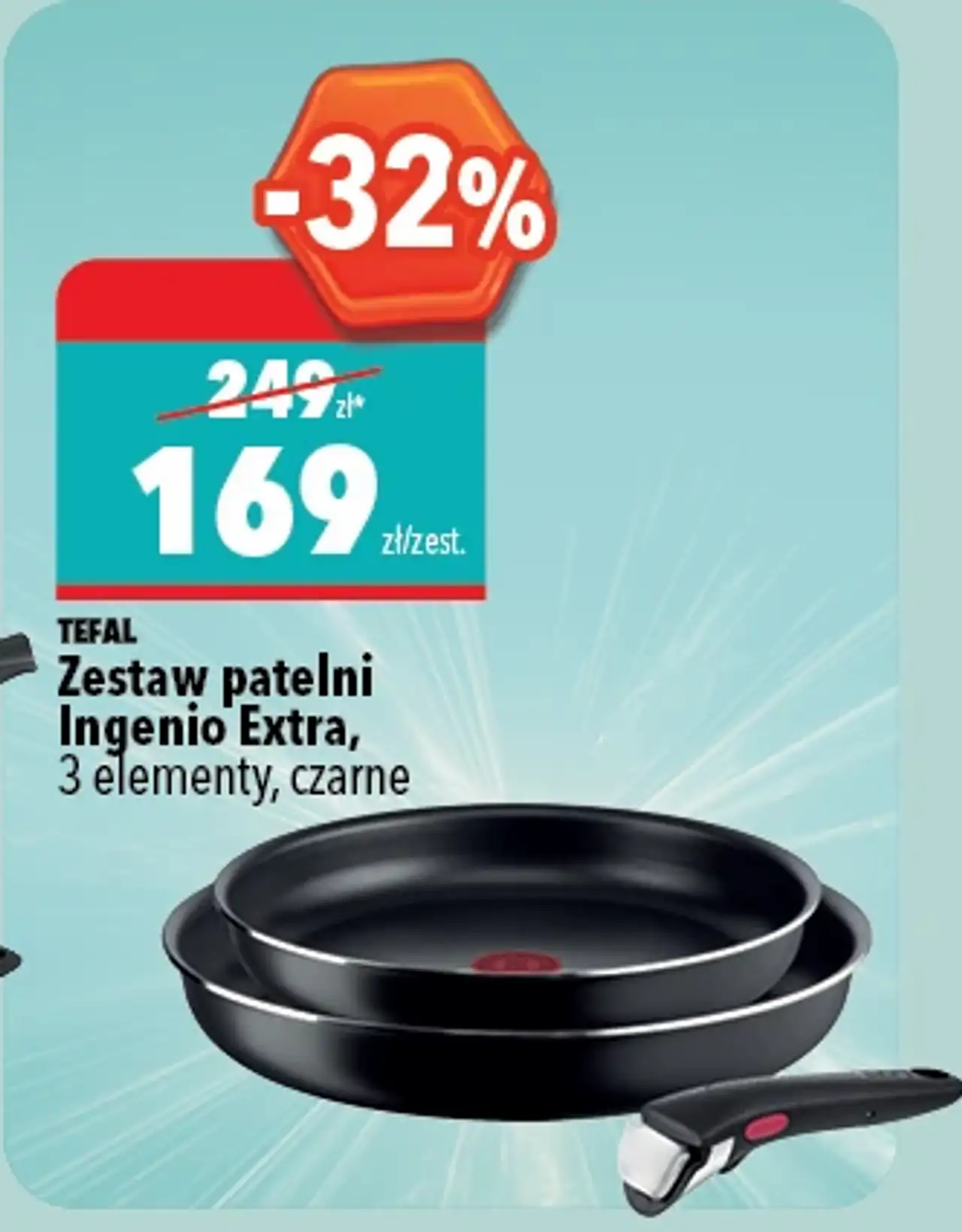 TEFAL Zestaw patelni Ingenio Extra, 3 elementy