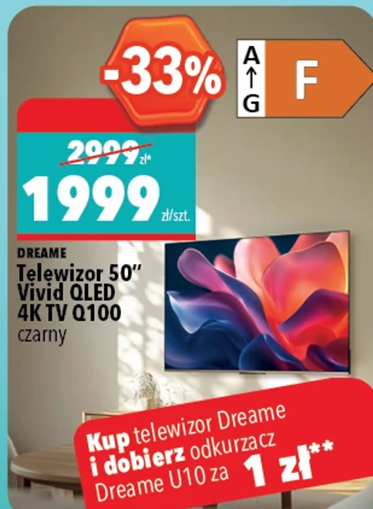 Dreame Telewizor 50" Vivid QLED 4K TV Q100 czarny