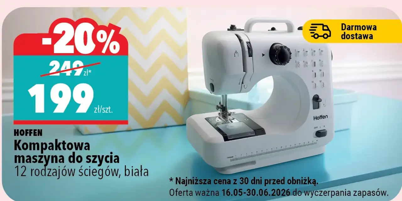 Kompaktowa maszyna do szycia Hoffen