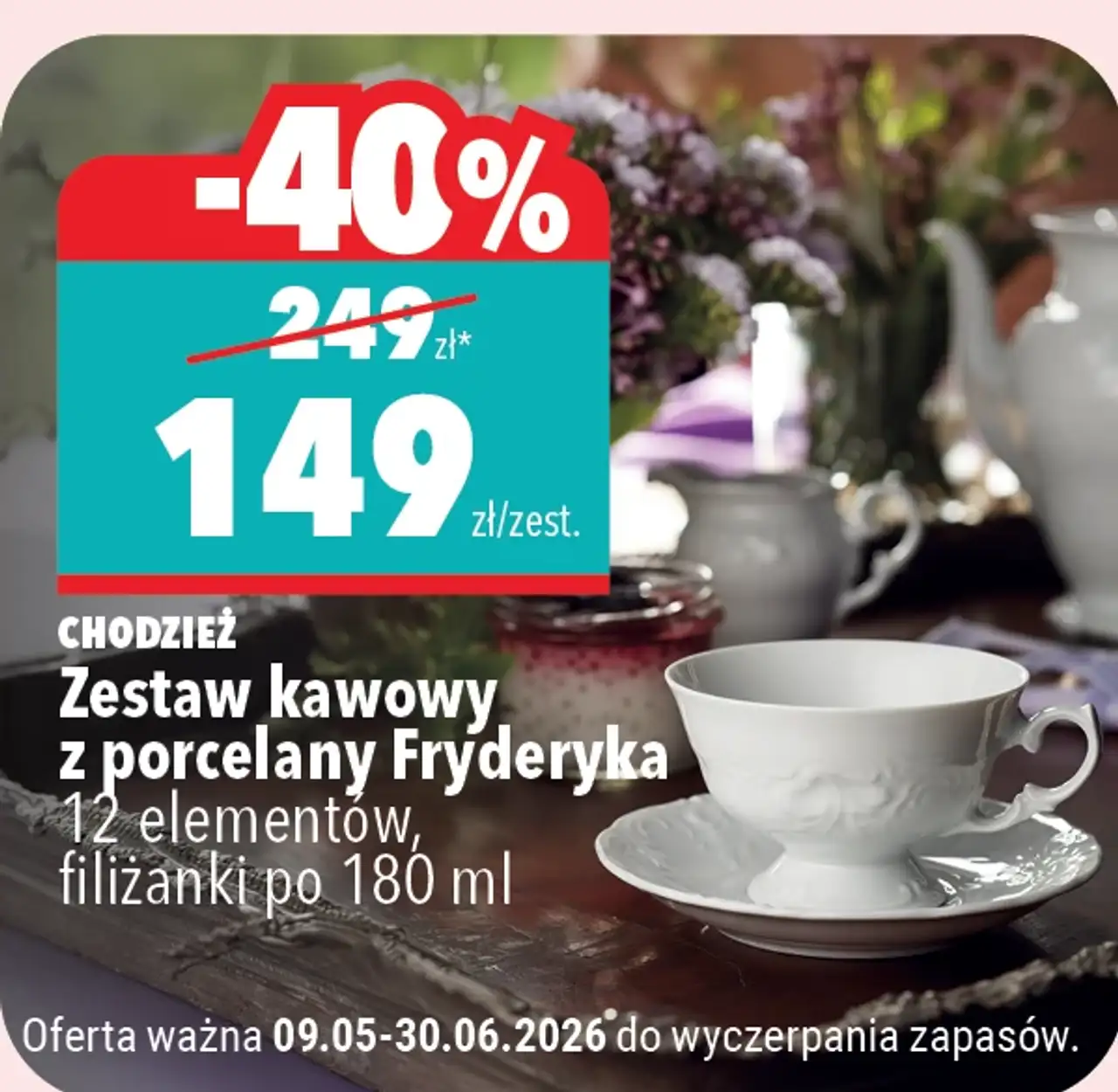 Zestaw kawowy z porcelany Fryderyka Chodzież