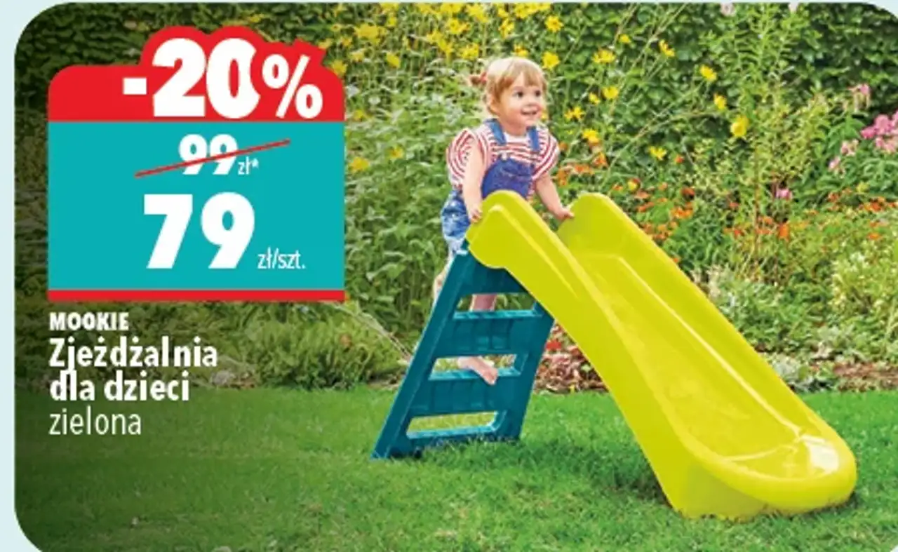 Mookie Zjeżdżalnia dla dzieci zielona