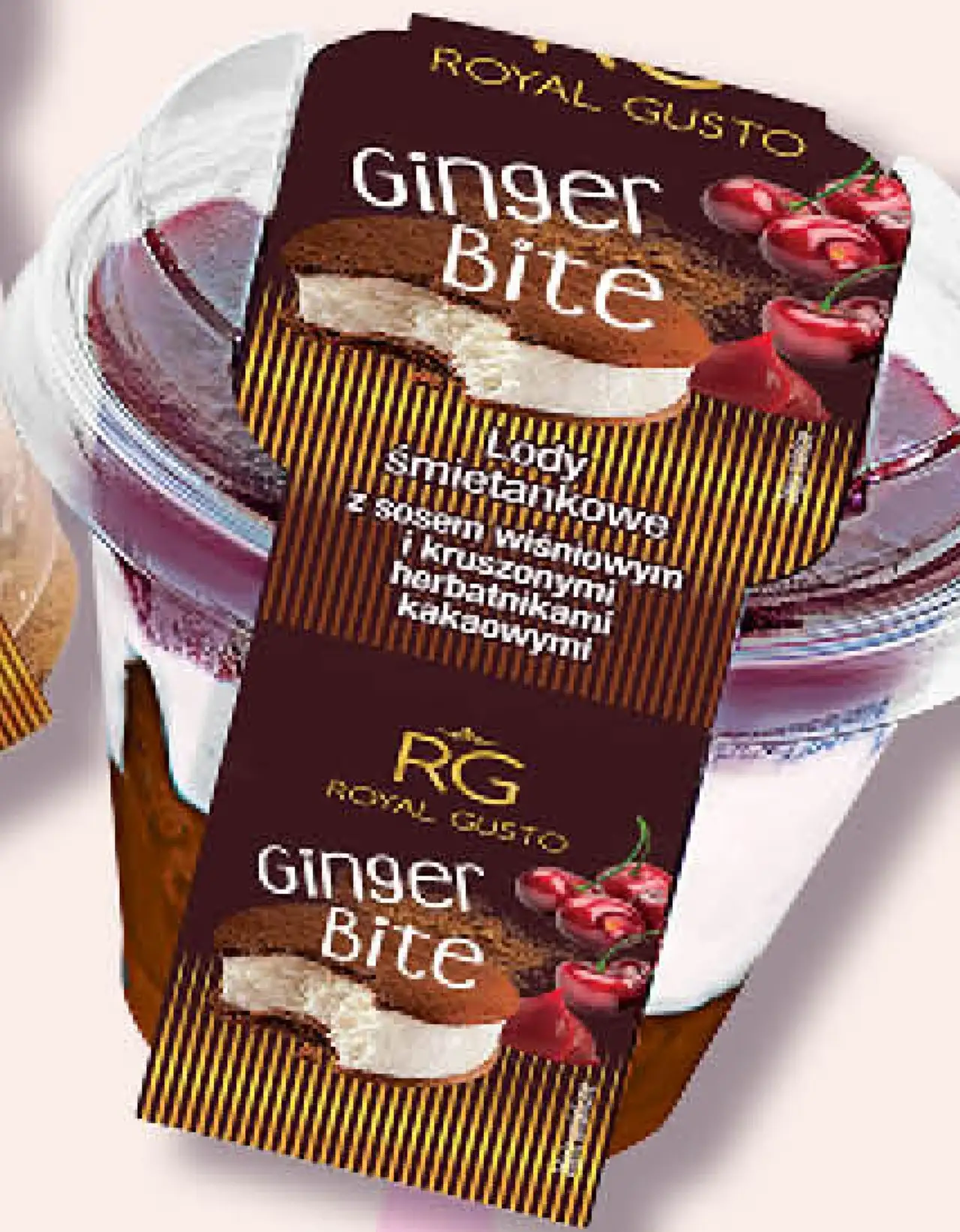 Lody śmietankowe z sosem wiśniowym ROYAL GUSTO Ginger Bite