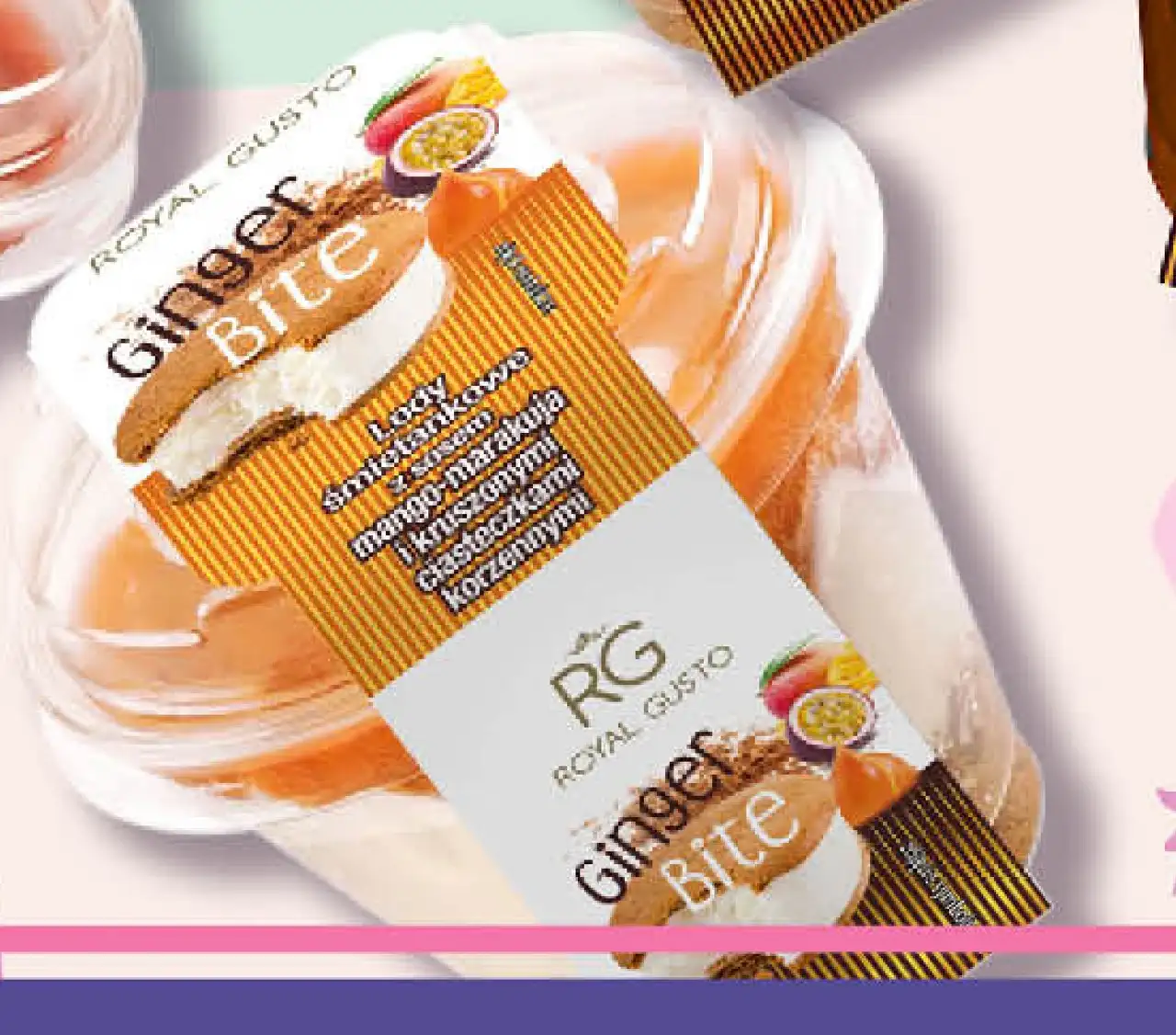 Lody śmietankowe z sosem mango-marakuja ROYAL GUSTO Ginger Bite
