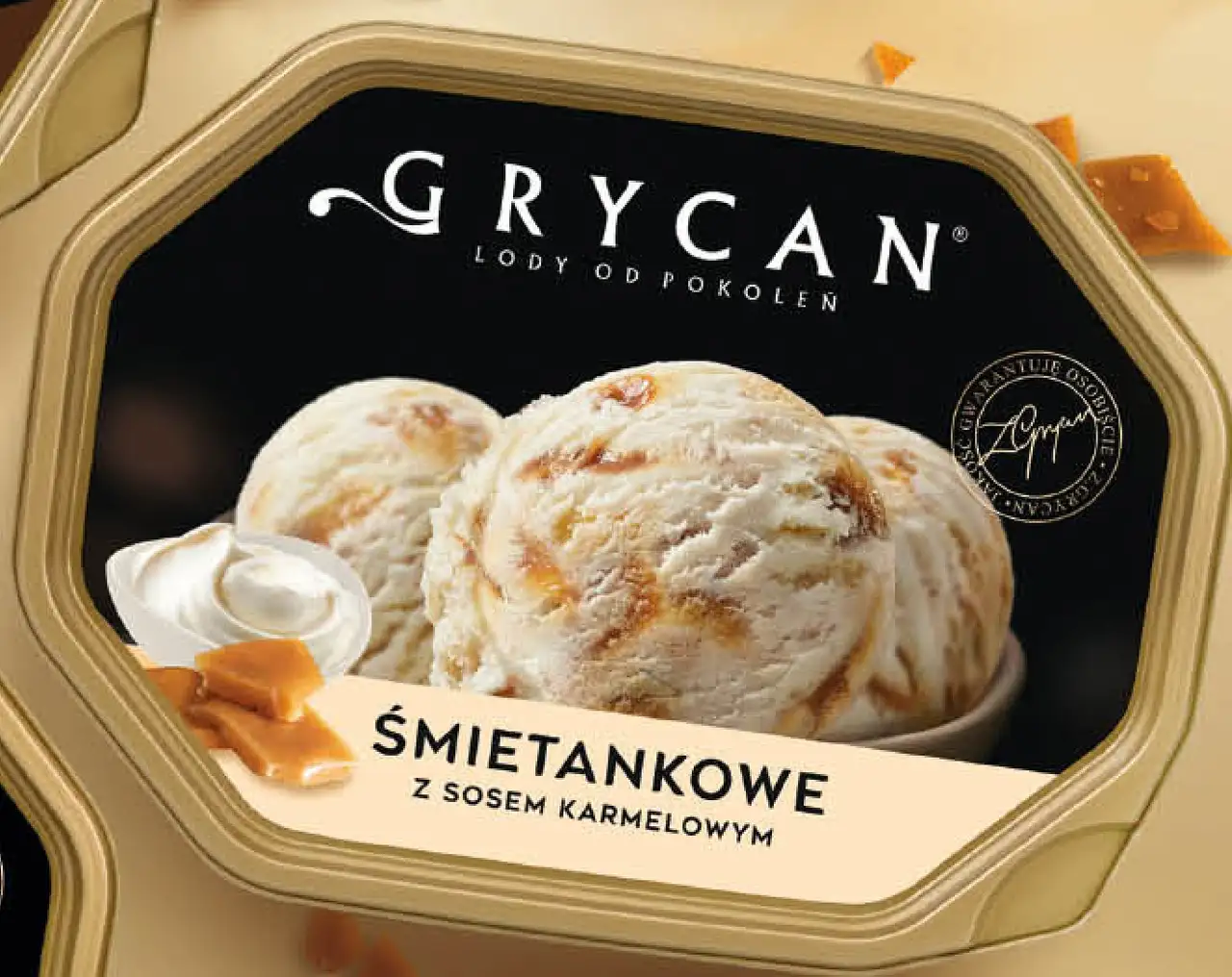 Lody Śmietankowe z sosem karmelowym Grycan