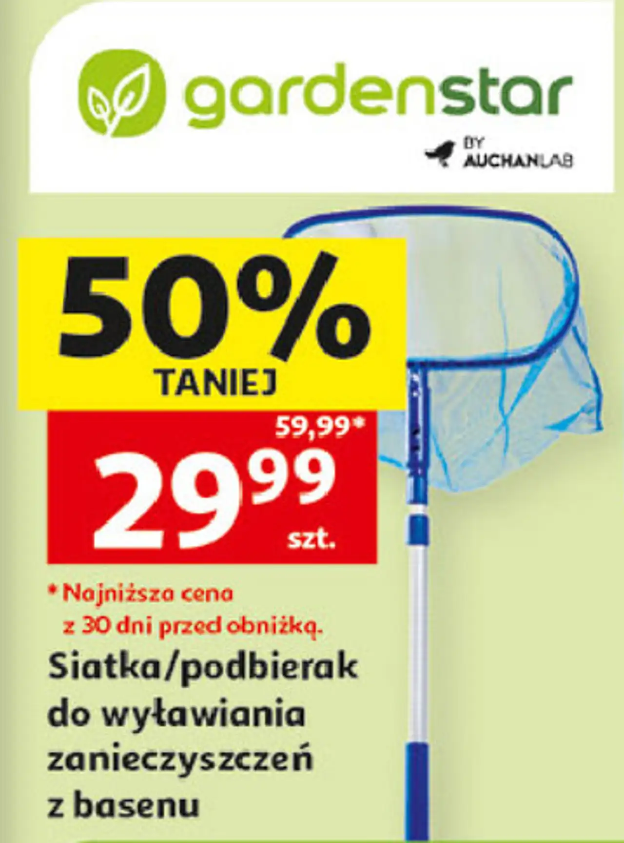 gardenstar Siatka/podbierak do wyławiania zanieczyszczeń z basenu