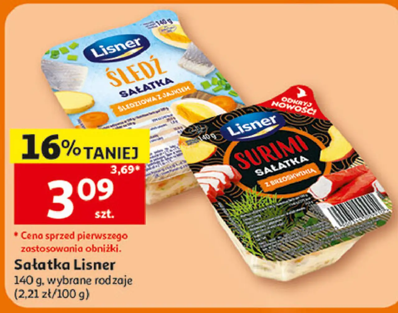 Lisner Sałatka śledziowa lub surimi