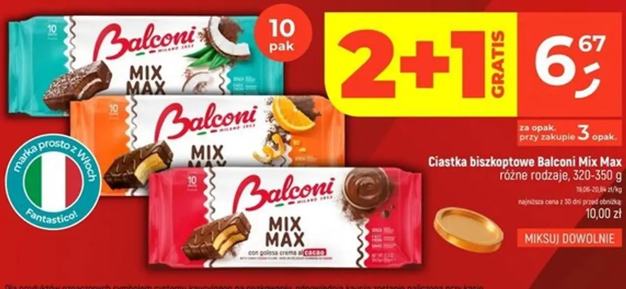 Ciastka biszkoptowe Balconi Mix Max
