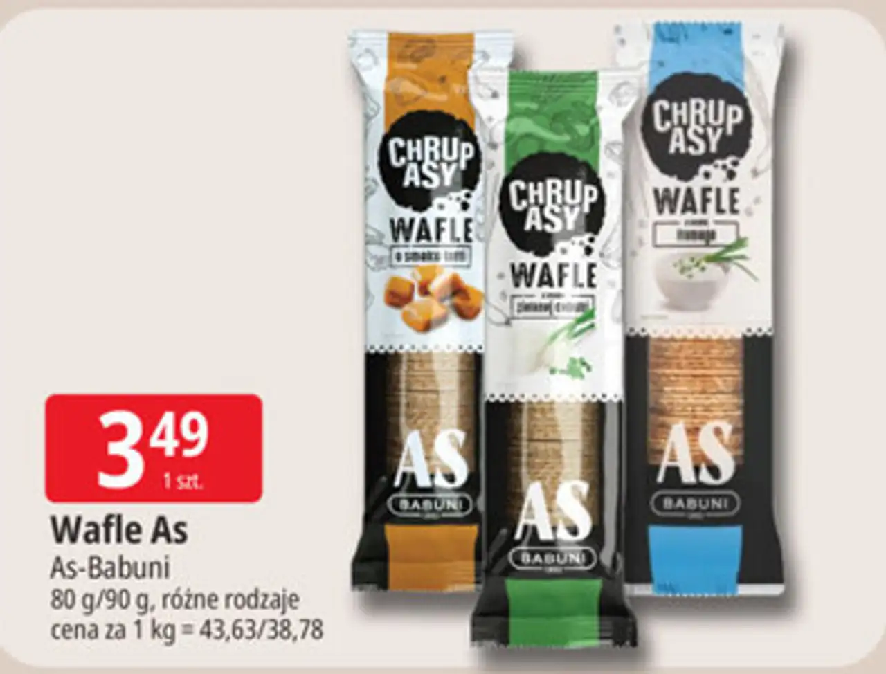 Wafle zielona cebulka Chrupasy
