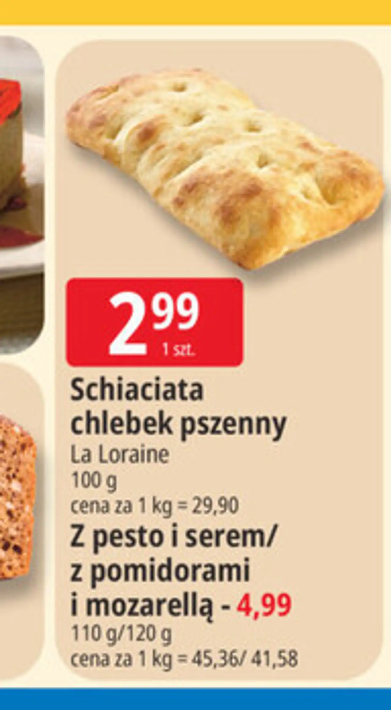 Schiaciata z pomidorami i mozarellą La Lorraine