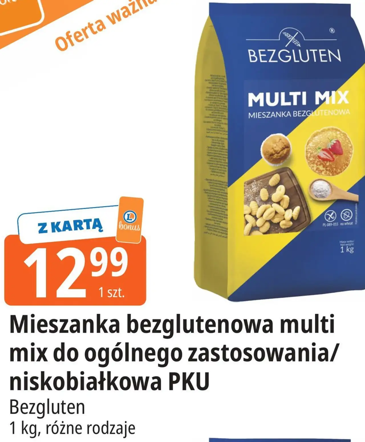 Mieszanka bezglutenowa multi mix do ogólnego zastosowania/niskobiałkowa PKU Bezgluten