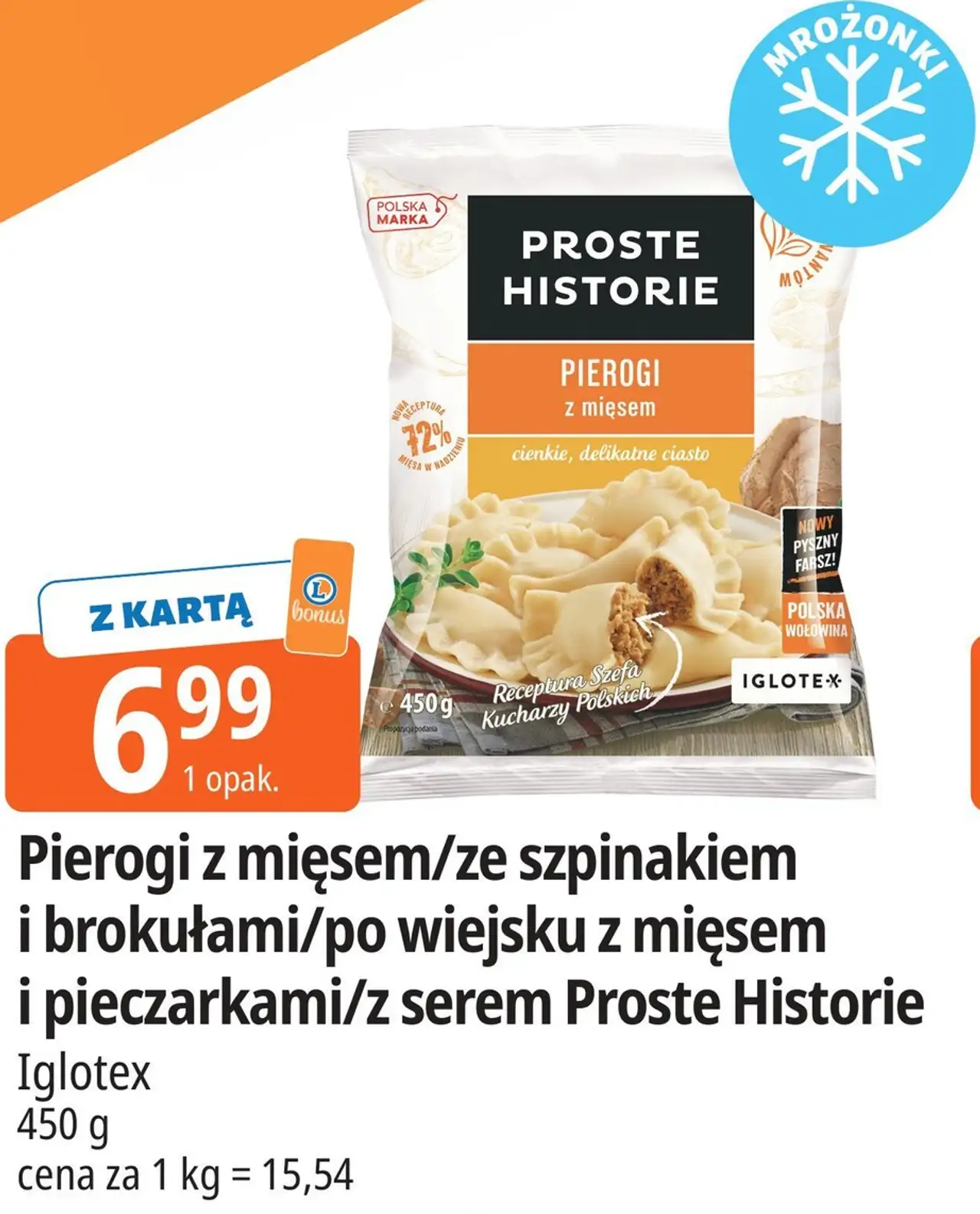 Pierogi z mięsem/ze szpinakiem i brokułami/po wiejsku z mięsem i pieczarkami/z serem Proste Historie