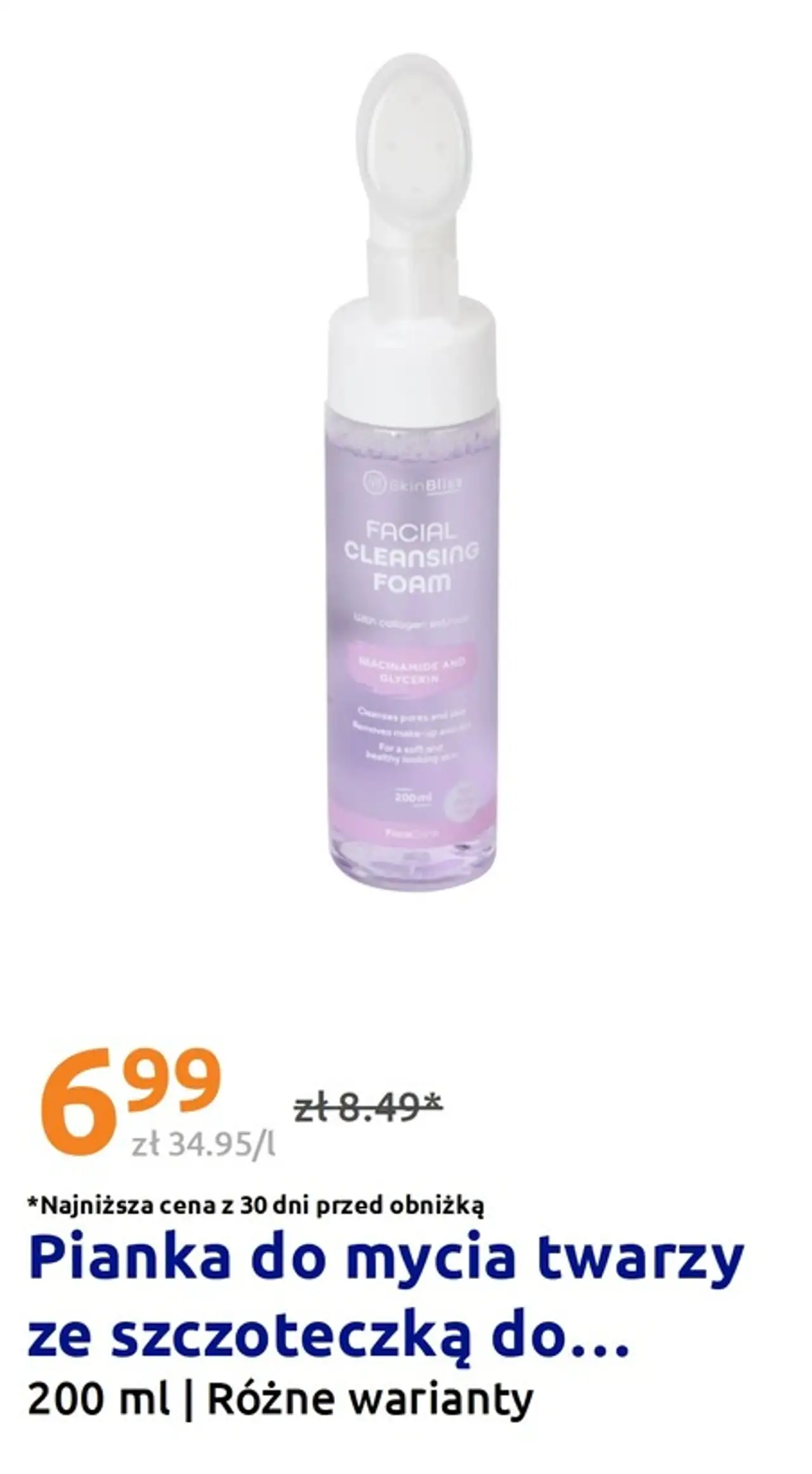 Pianka do mycia twarzy ze szczoteczką do... 200 ml | Różne warianty