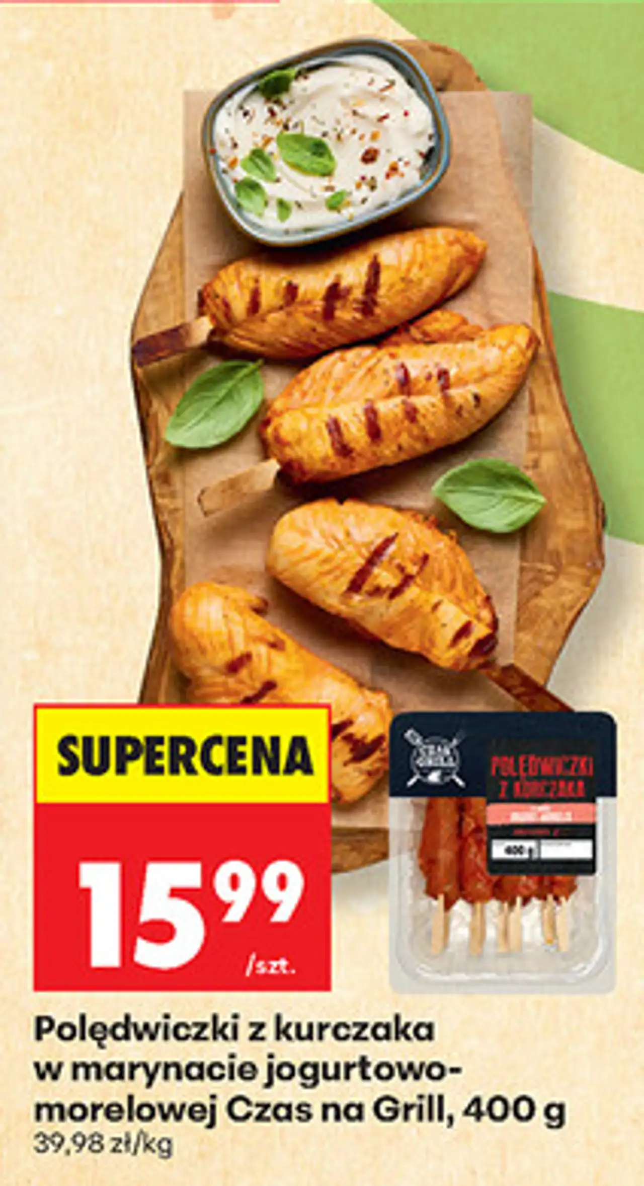 Polędwiczki z kurczaka w marynacie jogurtowo-morelowej Czas na Grill, 400 g