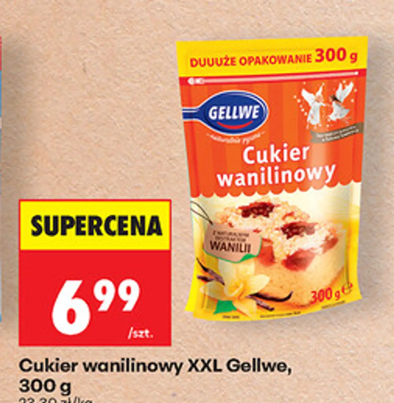 Cukier wanilinowy XXL Gellwe, 300 g