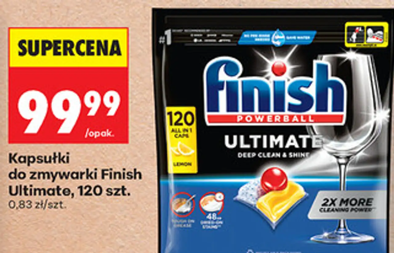 Kapsułki do zmywarki Finish Ultimate, 120 szt.