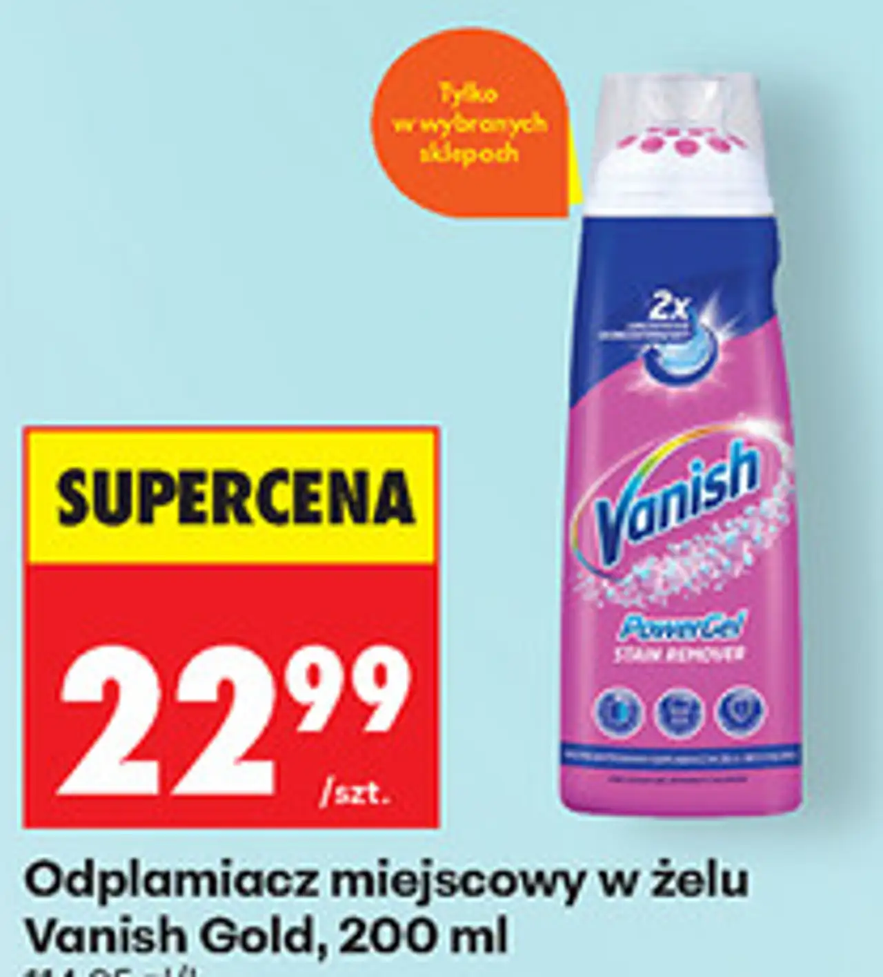 Odplamiacz miejscowy w żelu Vanish Gold