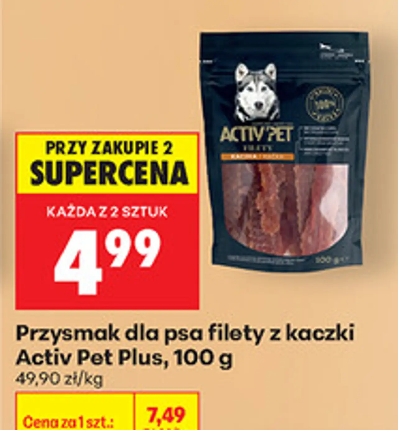 Przysmak dla psa filety z kaczki Activ Pet Plus, 100 g