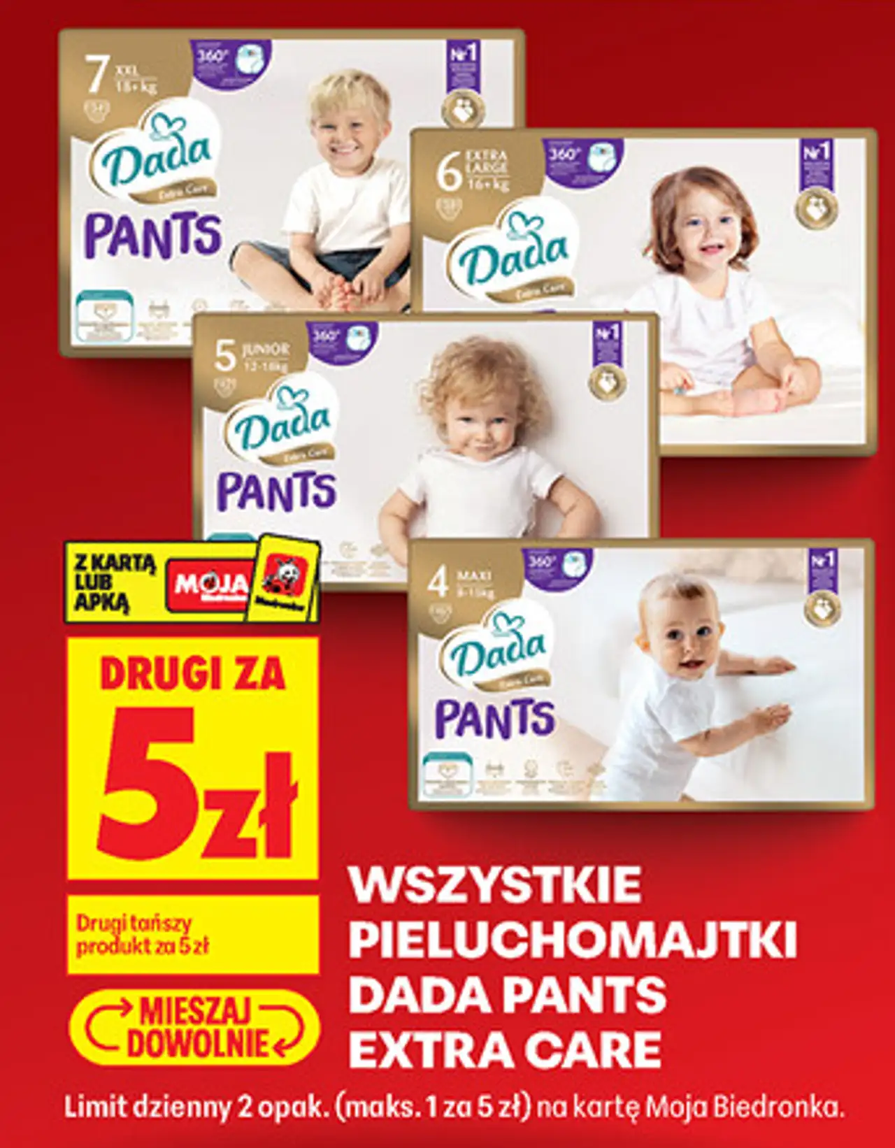 Wszystkie pieluchomajtki Dada Pants Extra Care