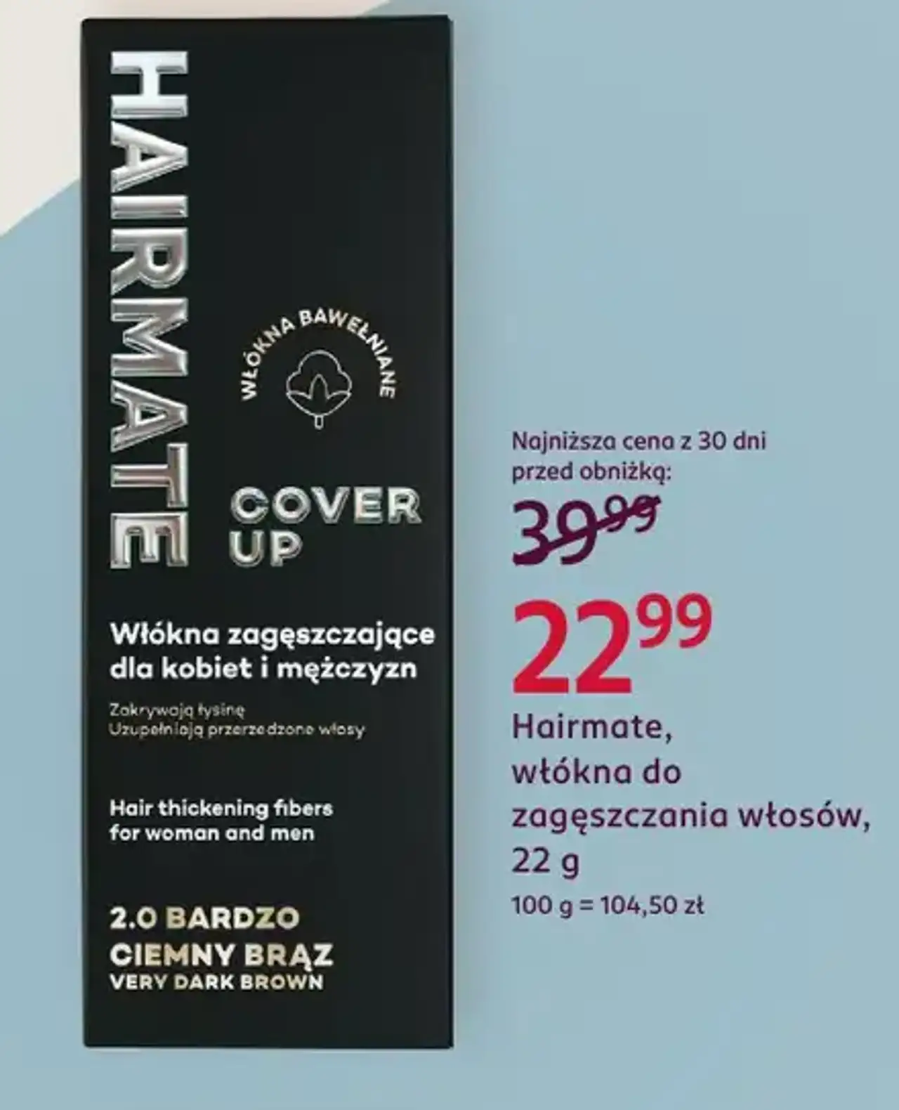 Hairmate, włókna do zagęszczania włosów