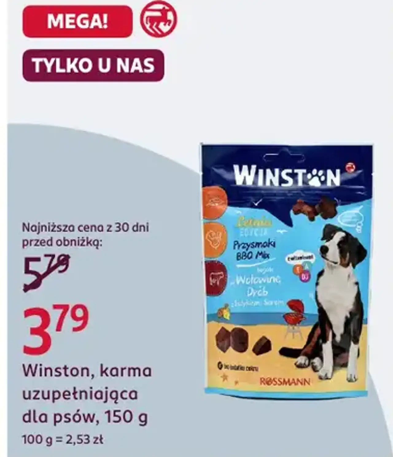 Winston, karma uzupełniająca dla psów, 150 g