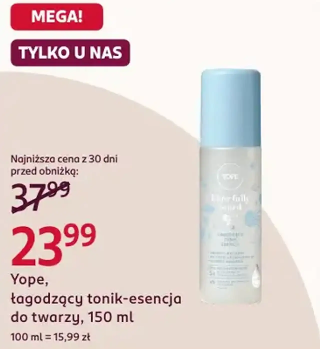 Yope, łagodzący tonik-esencja do twarzy, 150 ml
