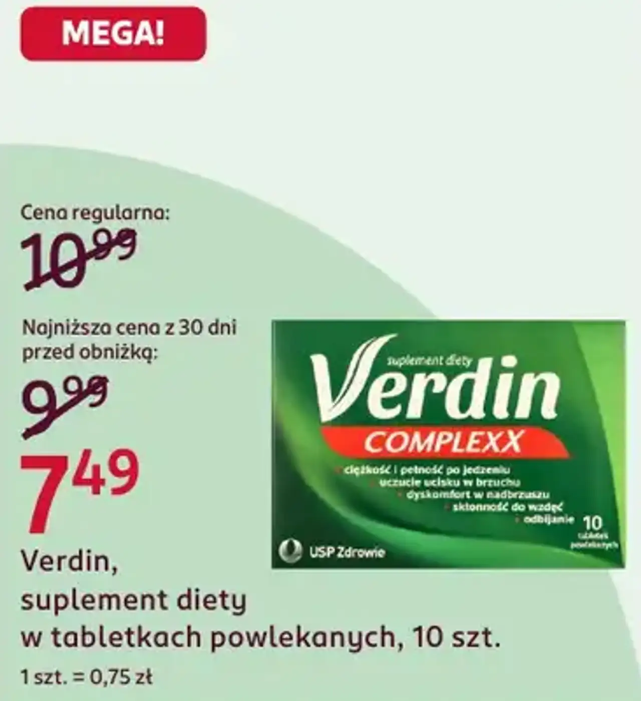 Verdin, suplement diety w tabletkach powlekanych, 10 szt.