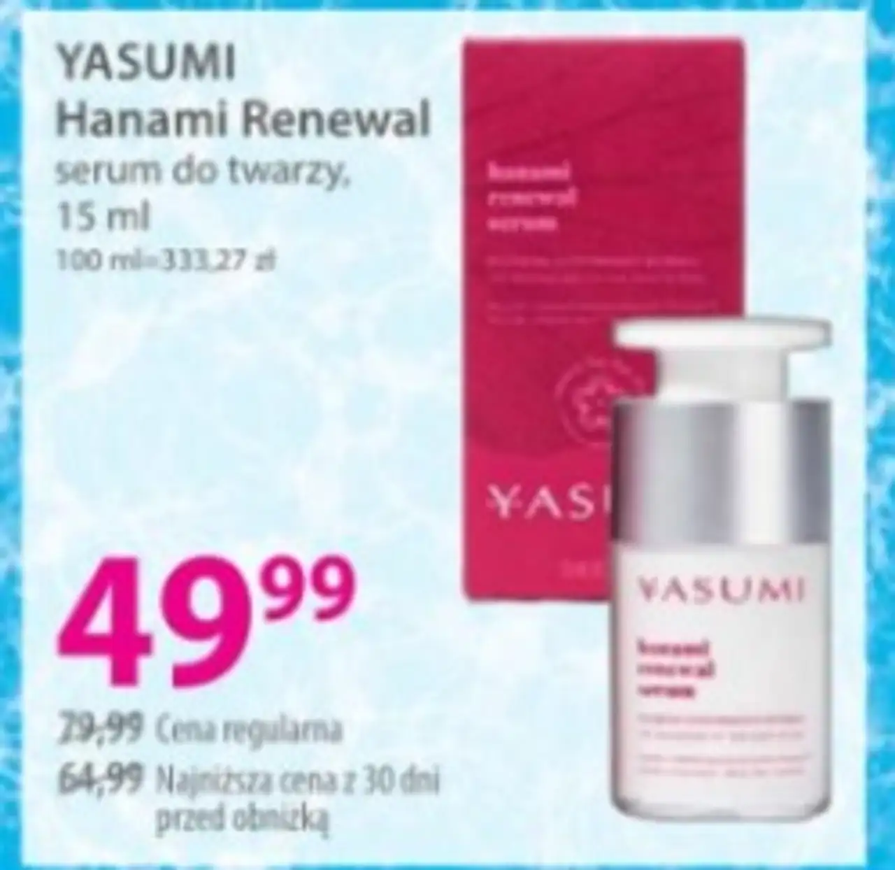 YASUMI Hanami Renewal Serum do rąk