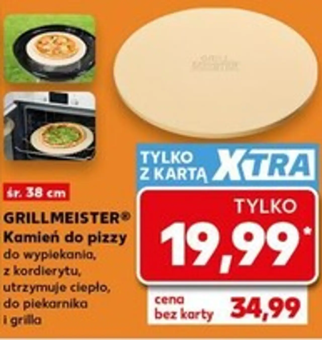 GRILLMEISTER® Kamień do pizzy, śr. 38 cm