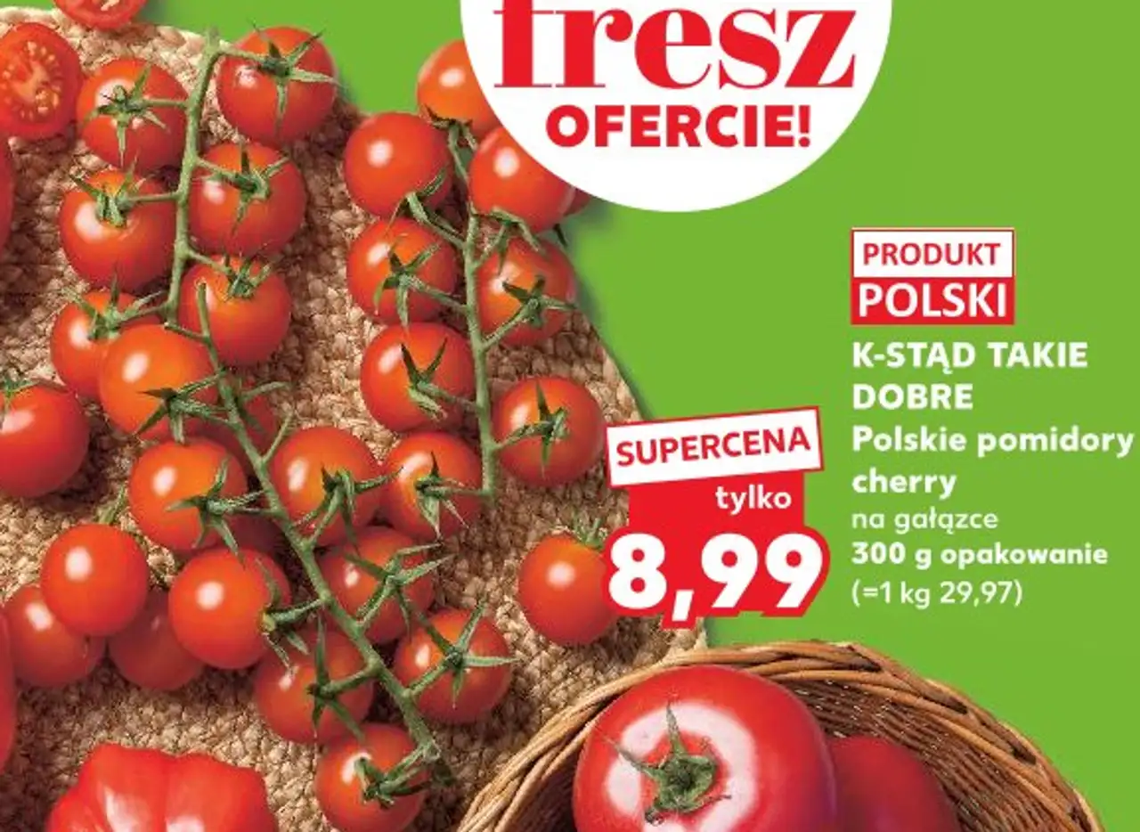 K-Stąd Takie Dobre Polskie pomidory cherry na gałązce
