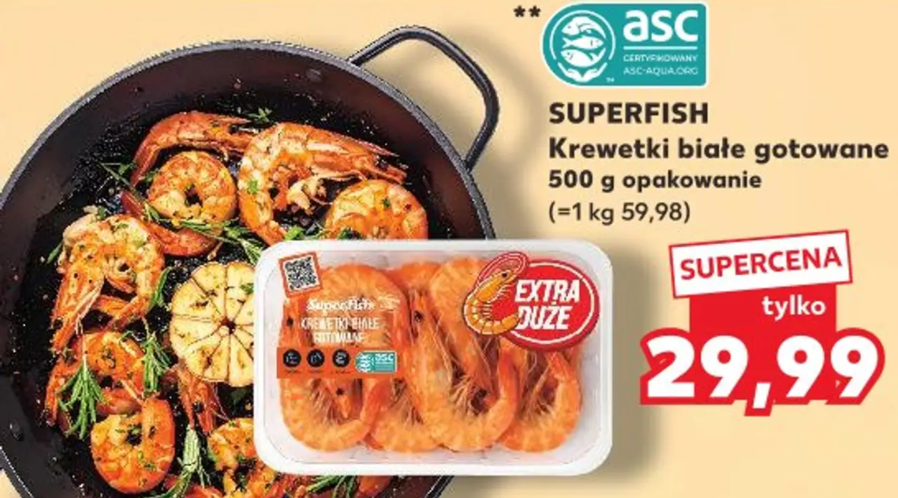 Superfish Krewetki białe gotowane