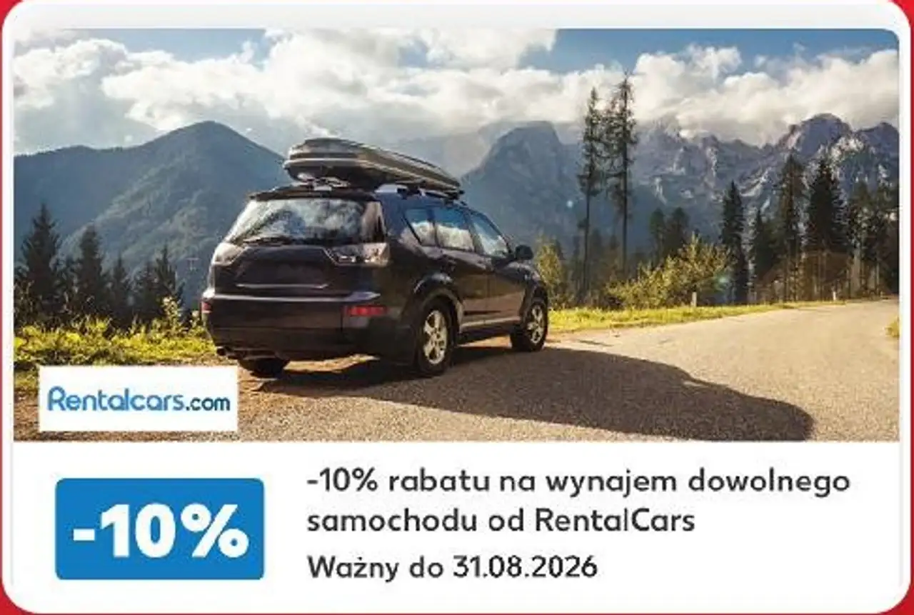 Rentalcars.com -10% rabatu na wynajem dowolnego samochodu od RentalCars