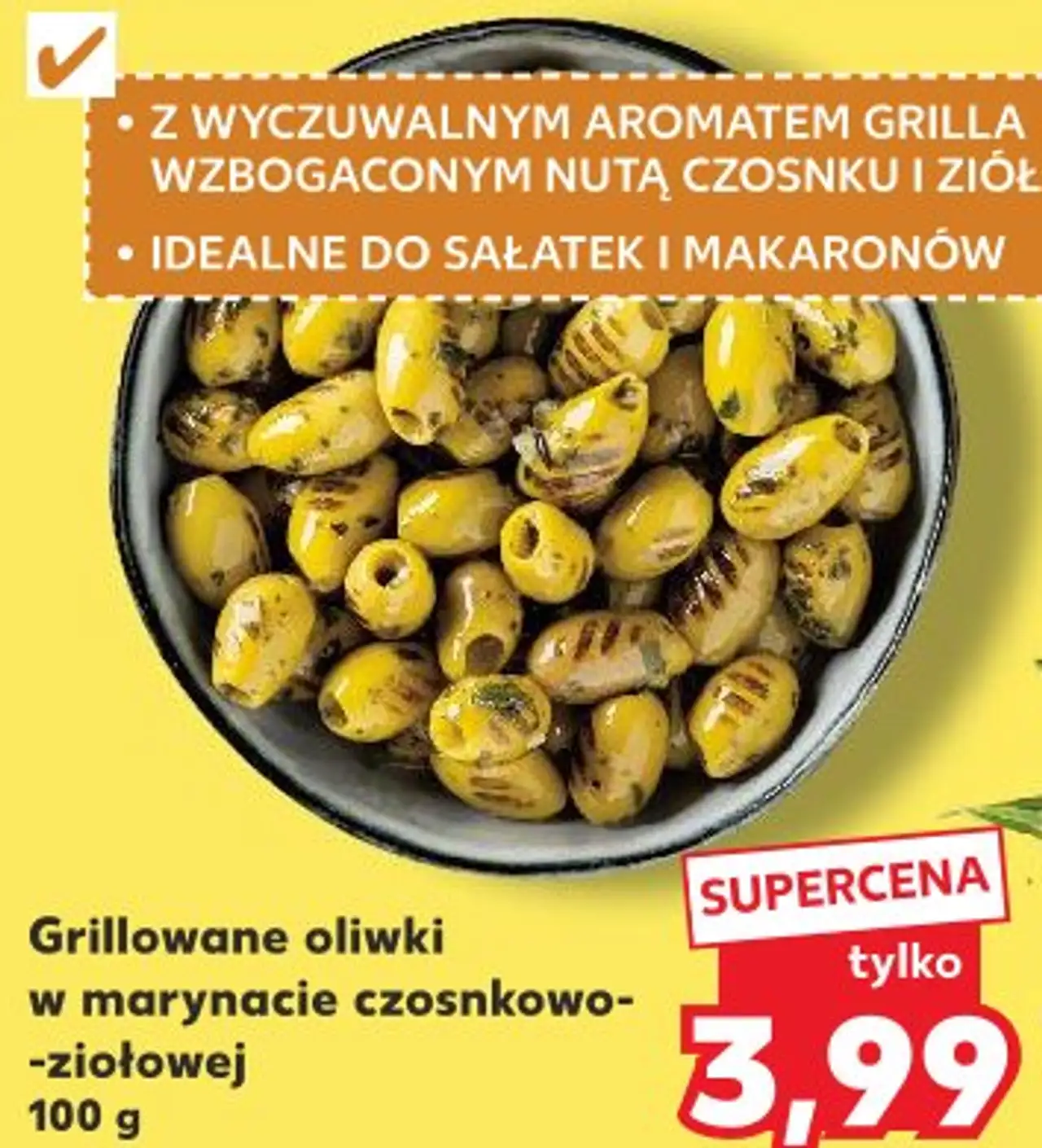 Grillowane oliwki w marynacie czosnkowo-ziołowej