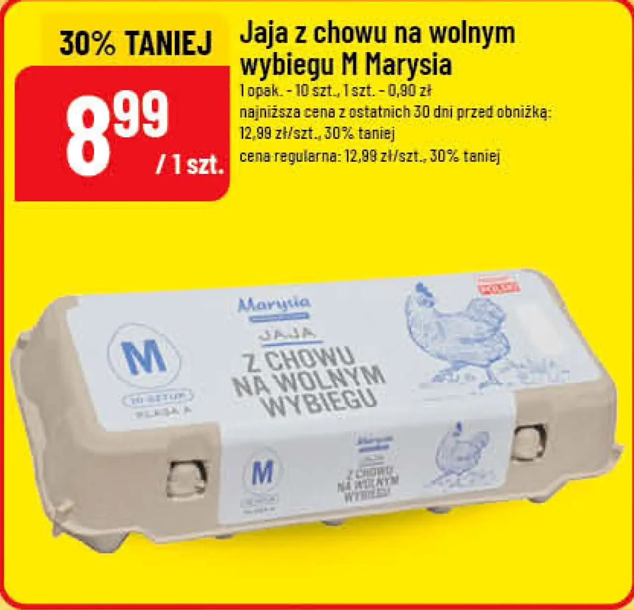 Jaja z chowu na wolnym wybiegu M Marysia