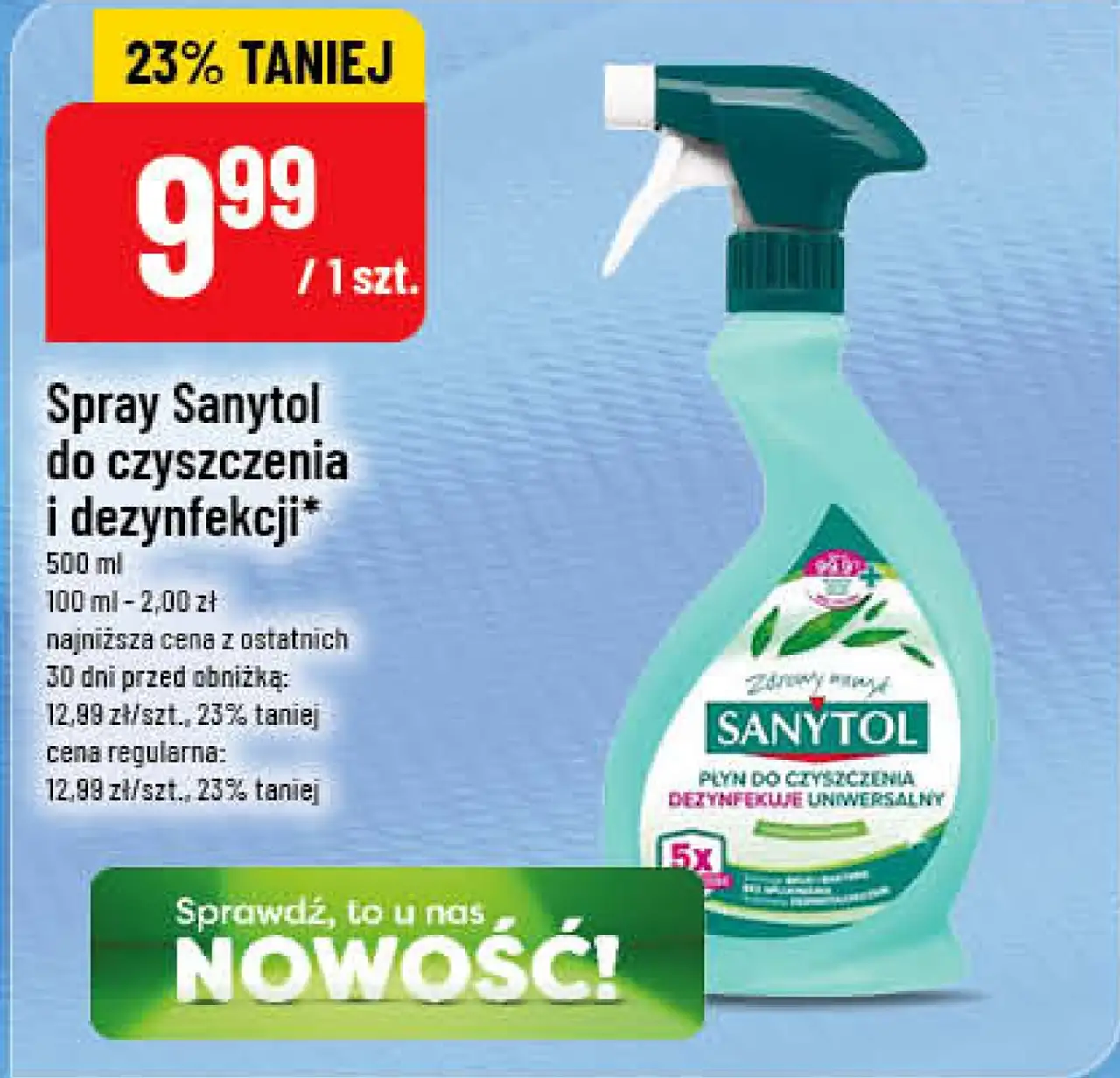 Spray Sanytol do czyszczenia i dezynfekcji*