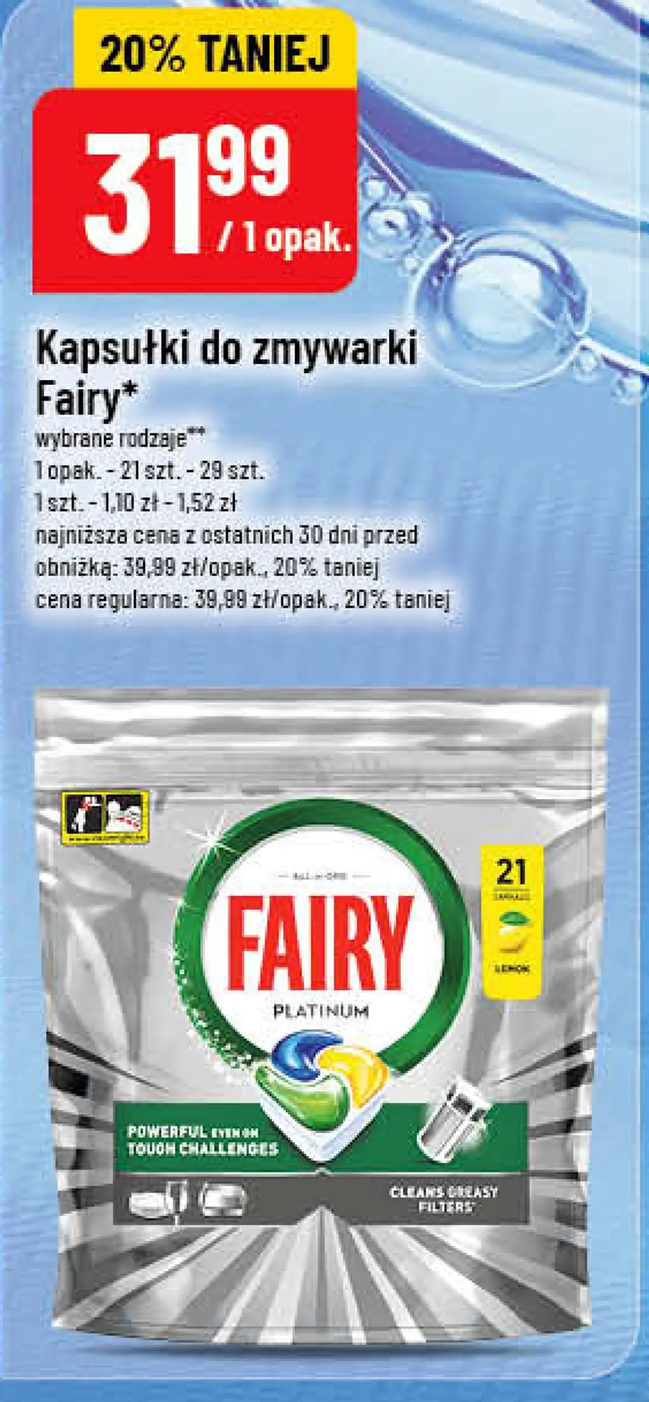 Kapsułki do zmywarki Fairy