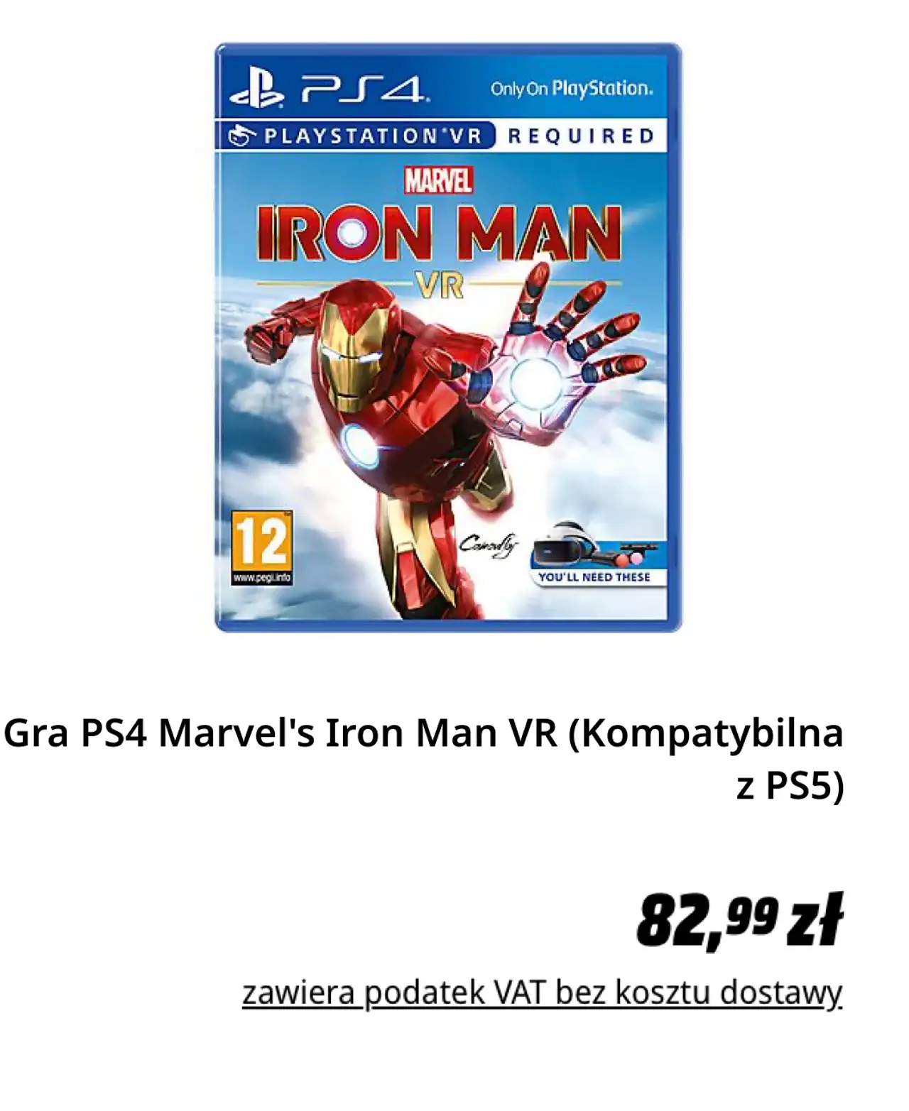 Gra PS4 Marvel's Iron Man VR (Kompatybilna z PS5)