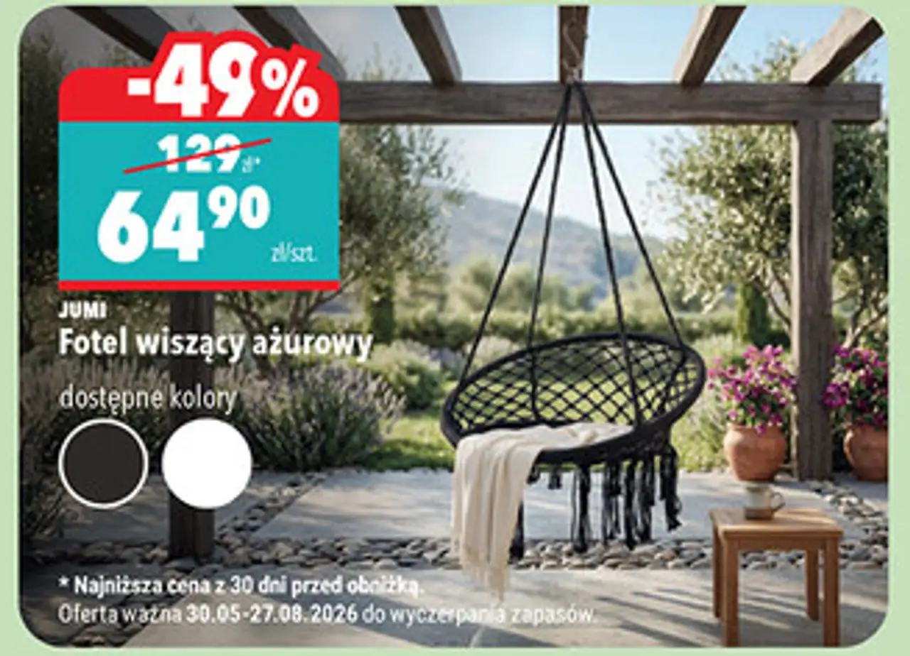 JUMI Fotel wiszący ażurowy