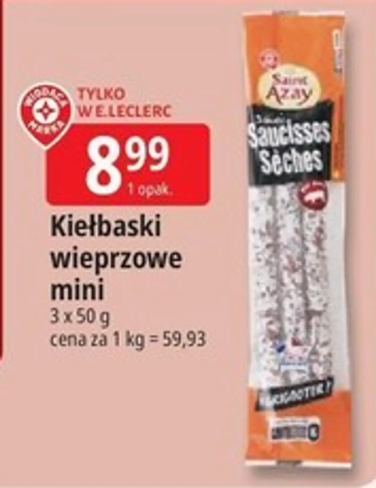 Kiełbaski wieprzowe mini Saint Azay