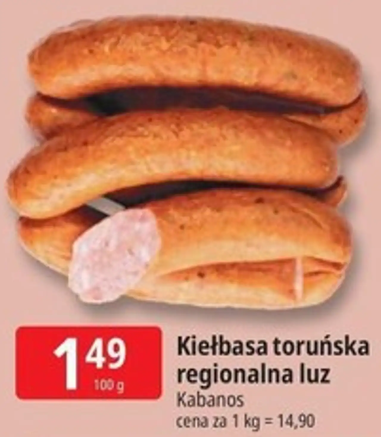 Kiełbasa toruńska regionalna luz Kabanos