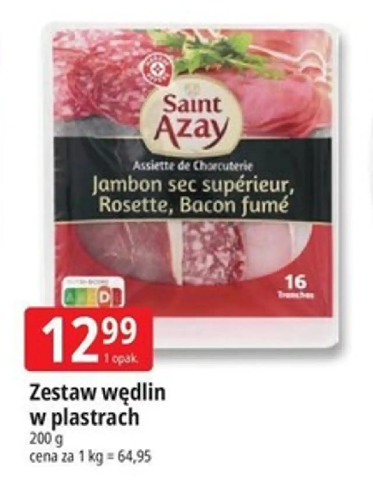 Zestaw wędlin - rosette + bacon & jambon sec Wiodąca Marka Saint Azay