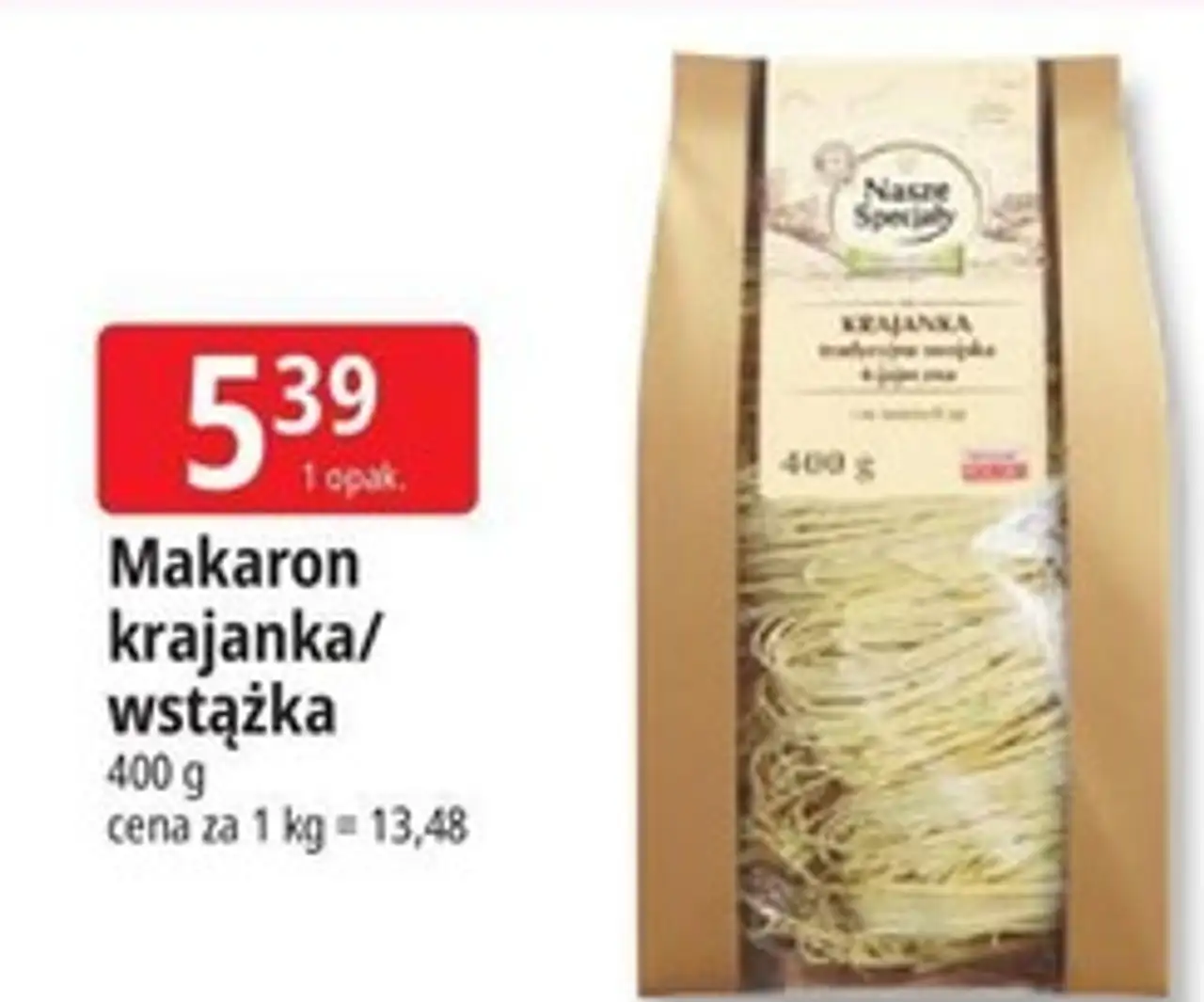 Makaroj krajanka 4-jajeczna Wiodąca Marka Nasze Specjały