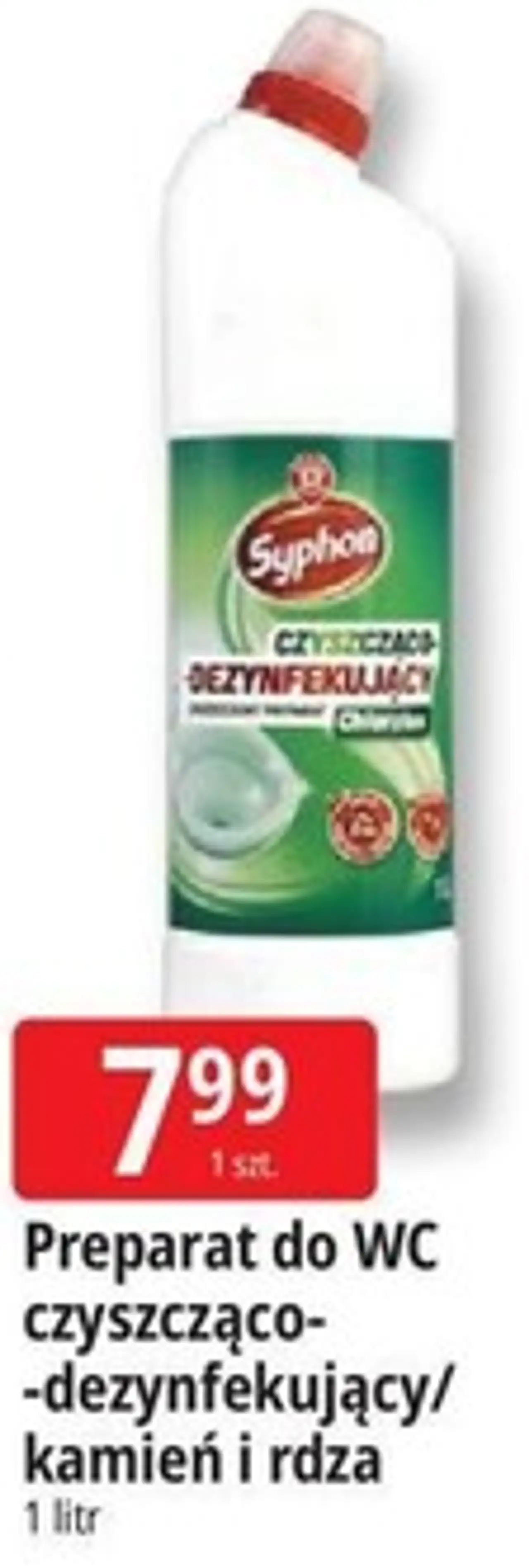 Preparat do WC czyszcząco-dezynfekujący/ kamień i rdza Syphon