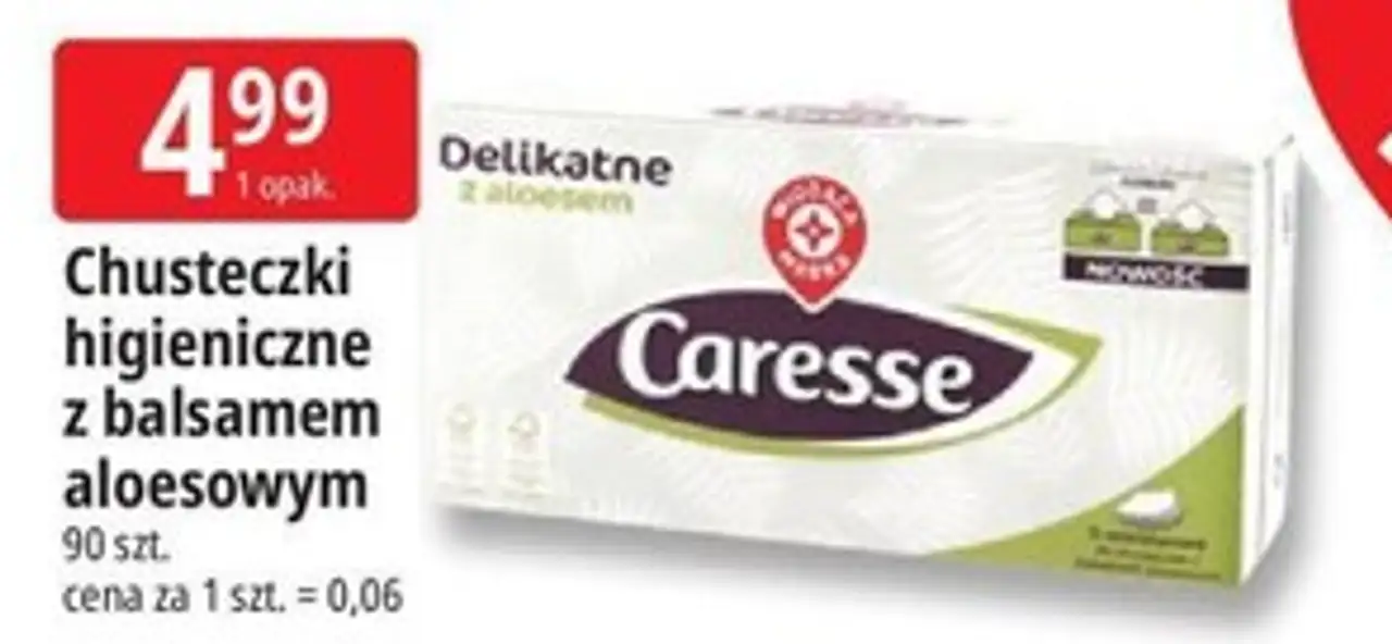Caresse Chusteczki higieniczne z balsamem aloesowym